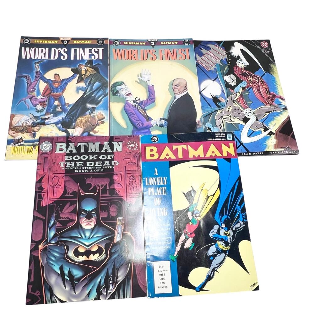 DC Comics Batman Lot of 5 Books Worlds Finest Full Circle Dead Book Lonely Place